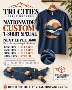 Next Level 3600 Custom T-Shirt Special price guide and secure Viral Printworks checkout