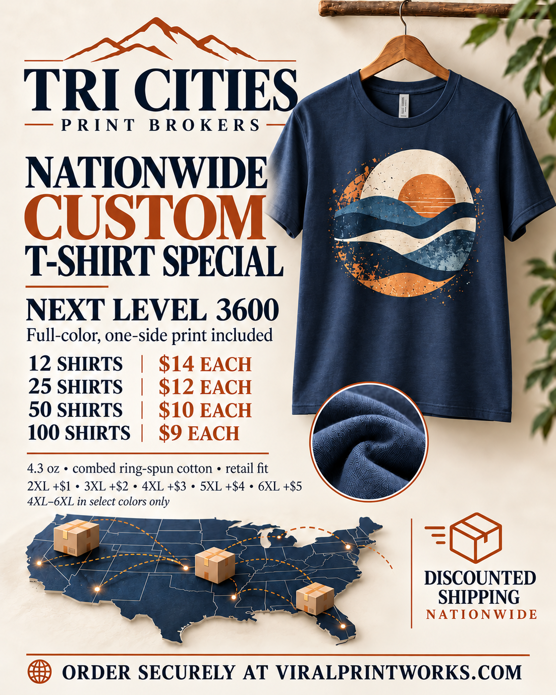 Next Level 3600 Custom T-Shirt Special price guide and secure Viral Printworks checkout