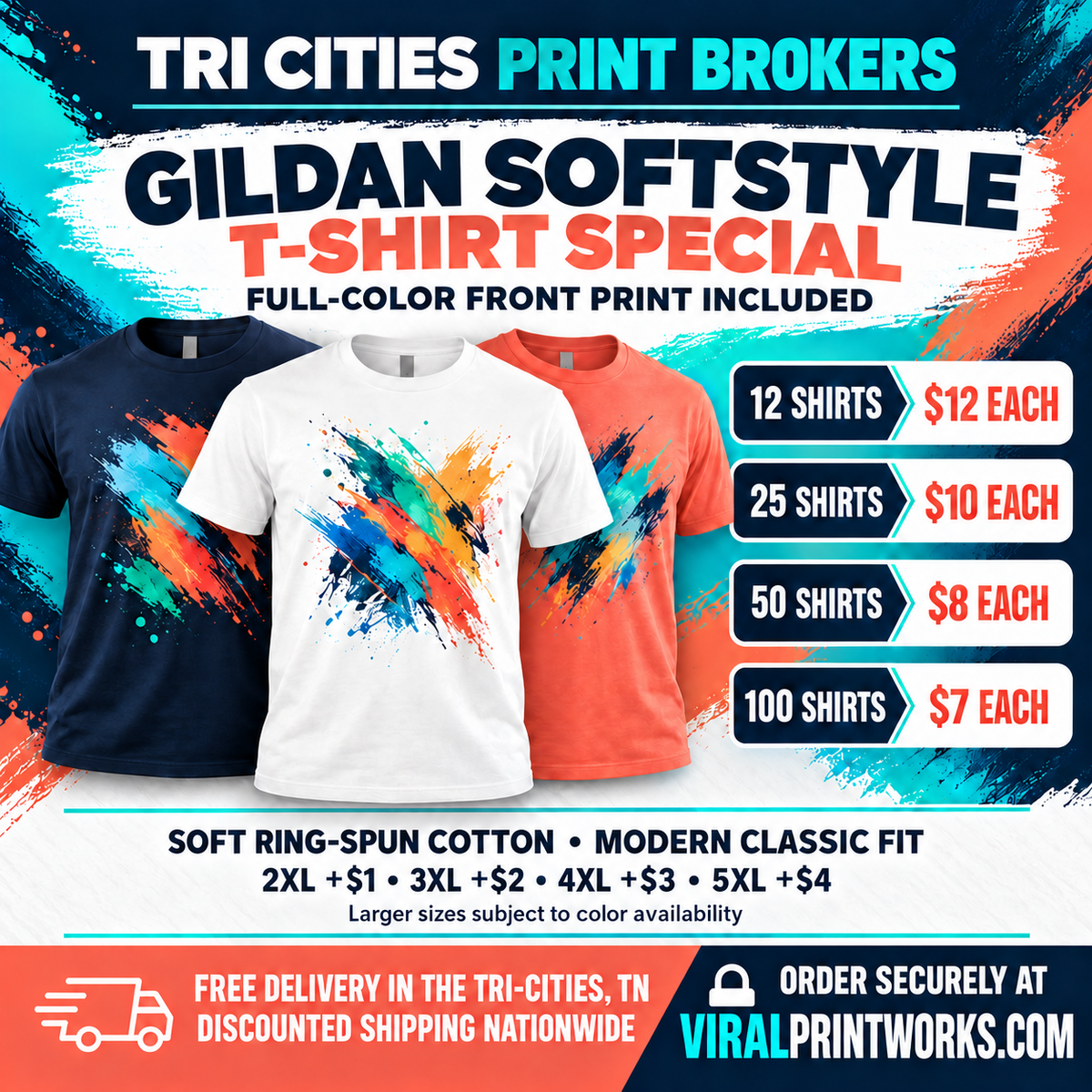 Gildan Softstyle Custom T-Shirt Special price guide and secure Viral Printworks checkout