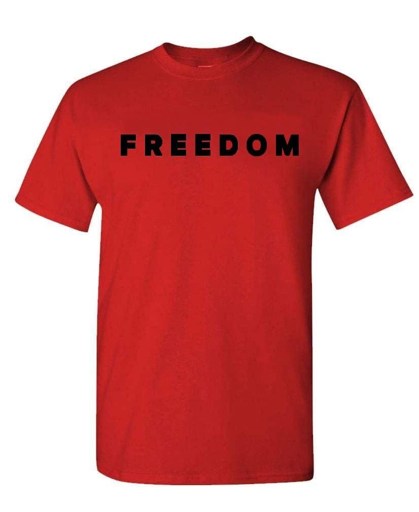 FREEDOM t-shirt in red with black print