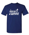 A Country Boy Can Survive — Navy T-Shirt — front