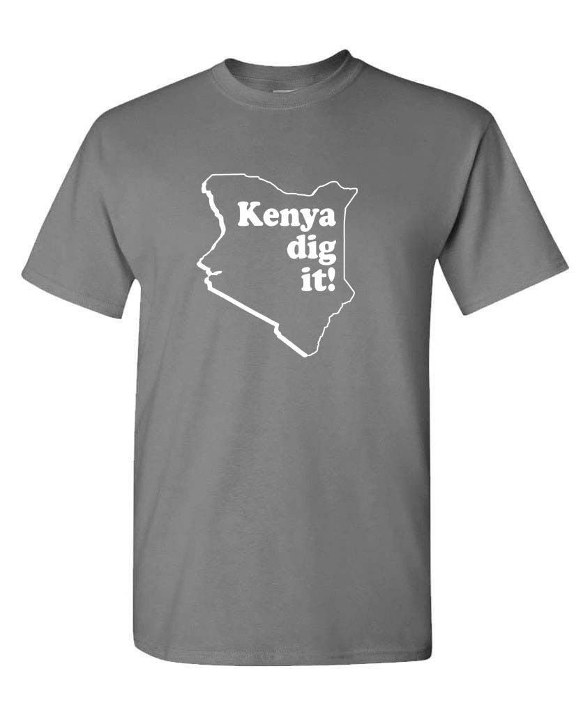 Kenya Dig It — Charcoal T-Shirt — front
