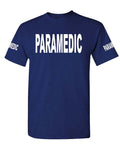Paramedic Front and Sleeve Lettering — Navy T-Shirt — front