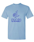 Number One Dad — Light Blue T-Shirt — front