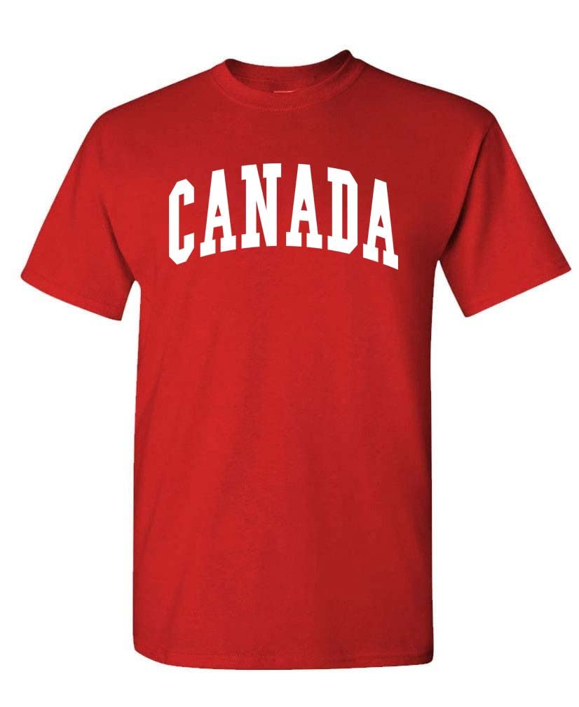 Canada Collegiate Lettering — Red T-Shirt — front