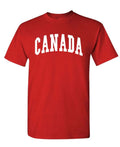 Canada Collegiate Lettering — Red T-Shirt — front