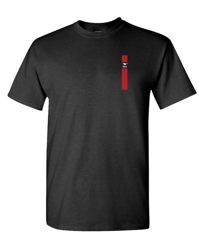 50 Years of Ford Mustang — Black T-Shirt — front