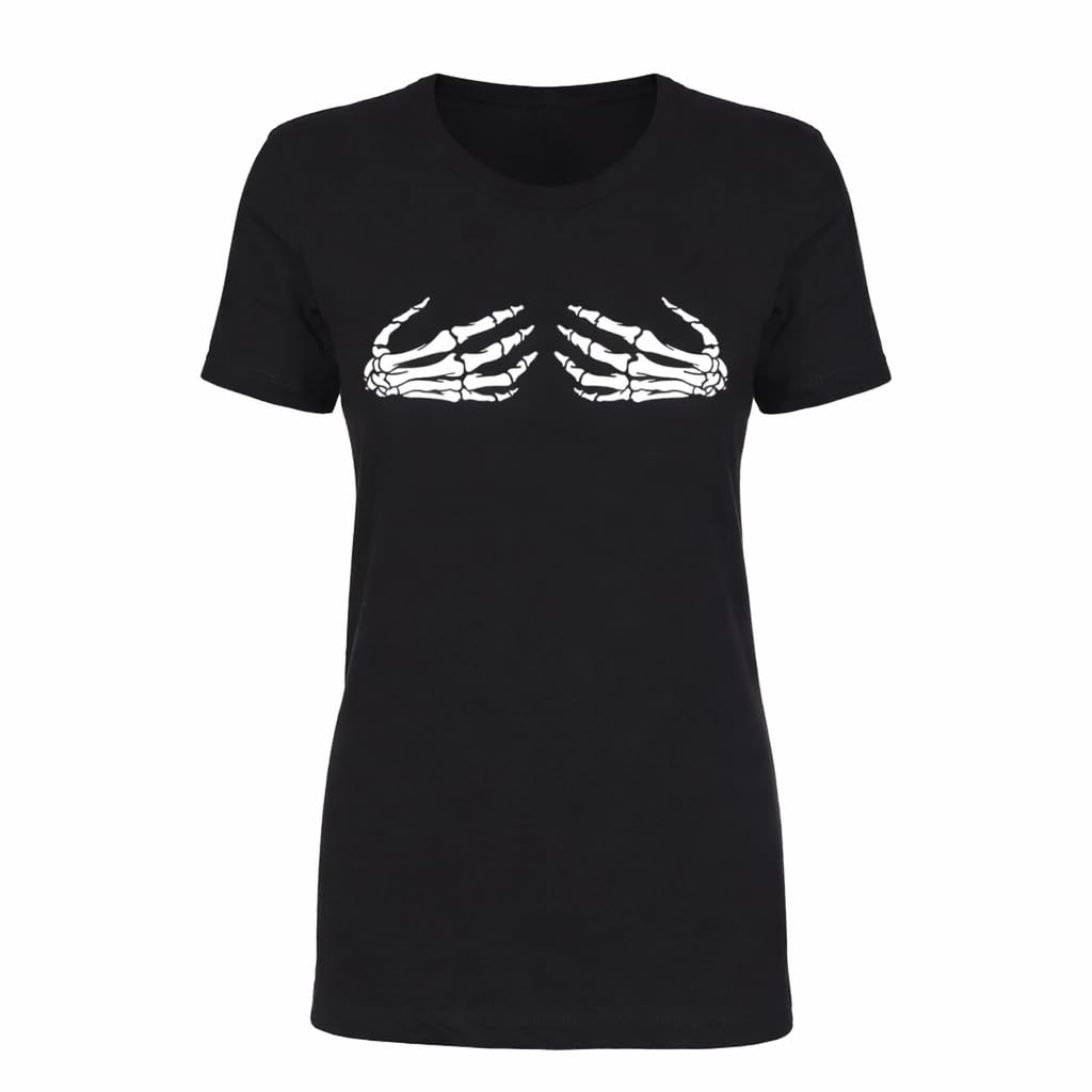 Skeleton Hands — Black T-Shirt — front