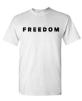 FREEDOM t-shirt in white with black print