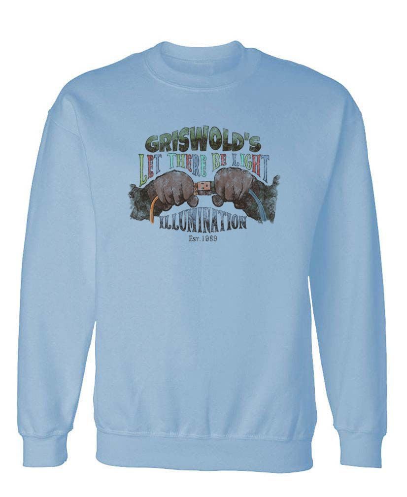 Griswold's Illumination Est. 1989 Funny Christmas — Light Blue Sweatshirt — front