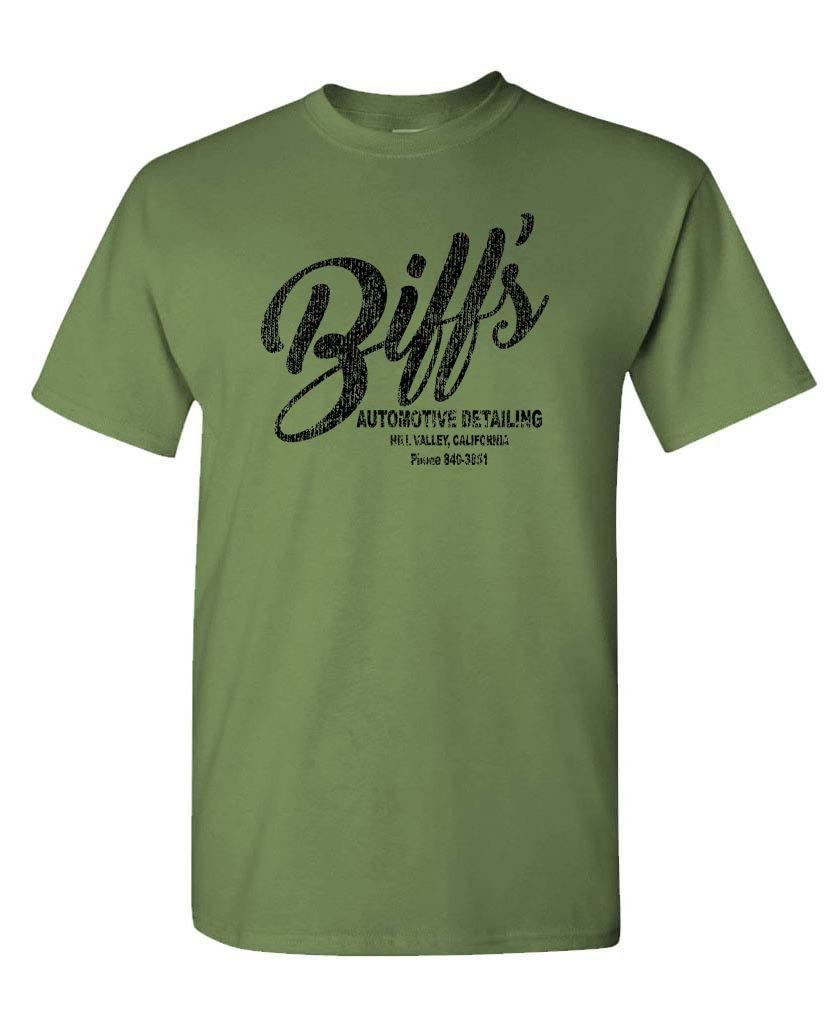 Biff's Automotive Detailing — Military Green T-Shirt — front