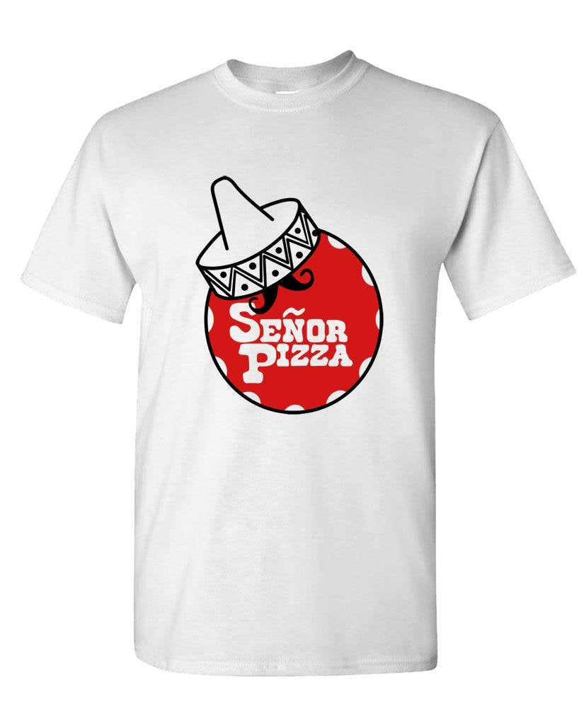 Senor Pizza — White T-Shirt — front