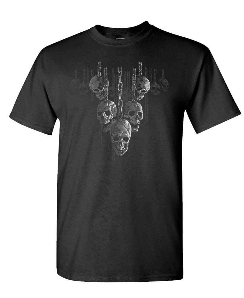 Chained Skull — Black T-Shirt — front