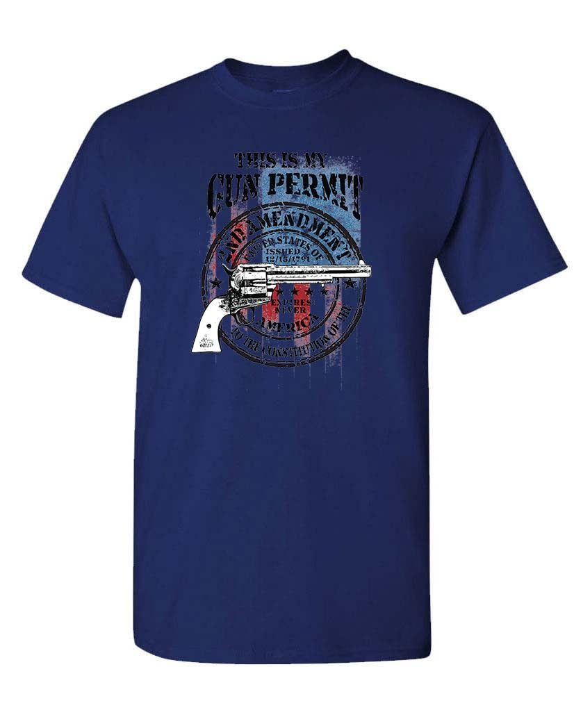 This Is My Gun Permit — Navy T-Shirt — front