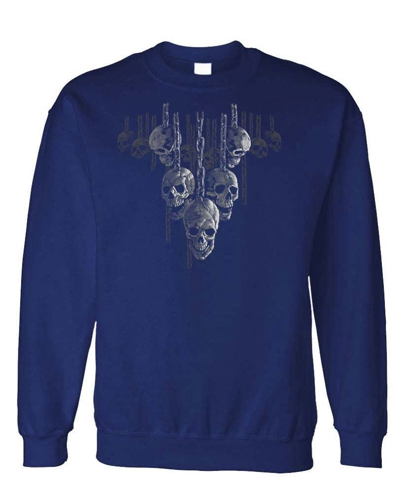 Chained Skull — Navy Sweatshirt — front
