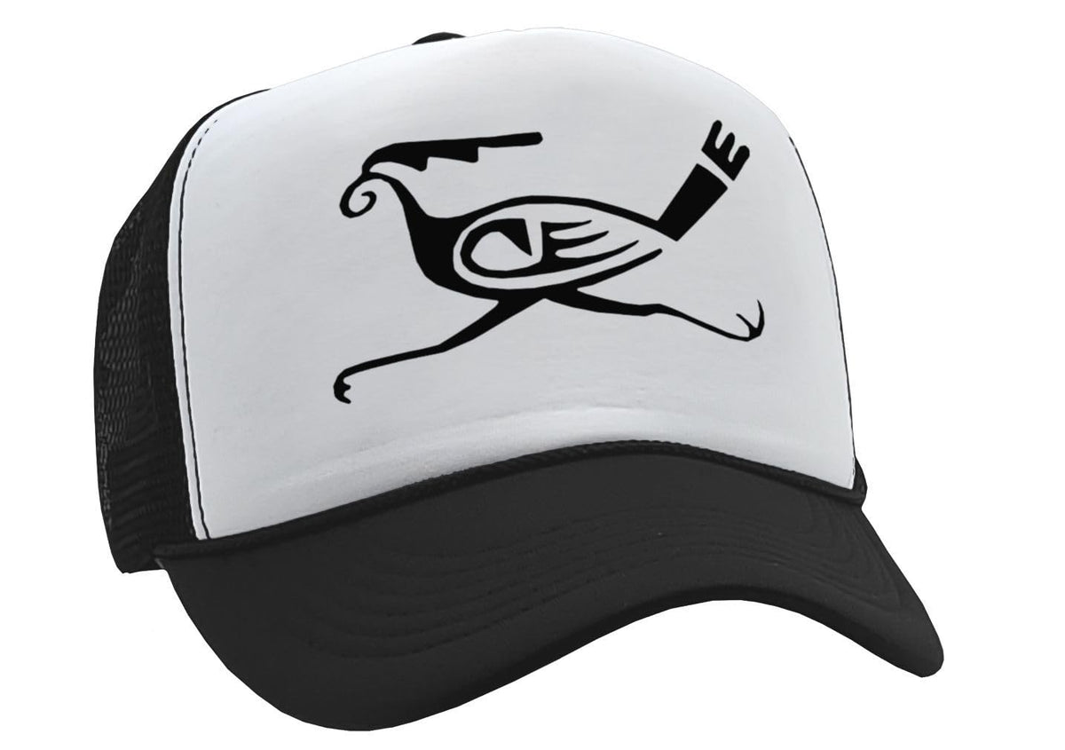 Roadrunner Symbol — Black Trucker Hat — front