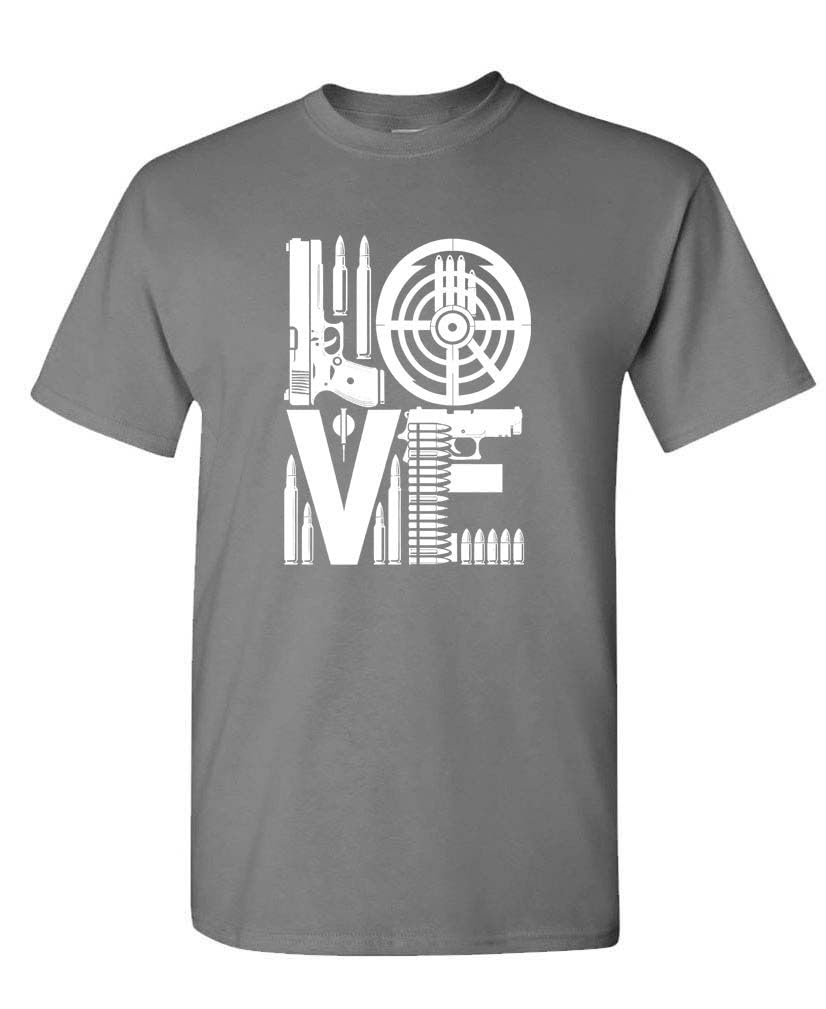 Love Lettering Graphic — Charcoal T-Shirt — front