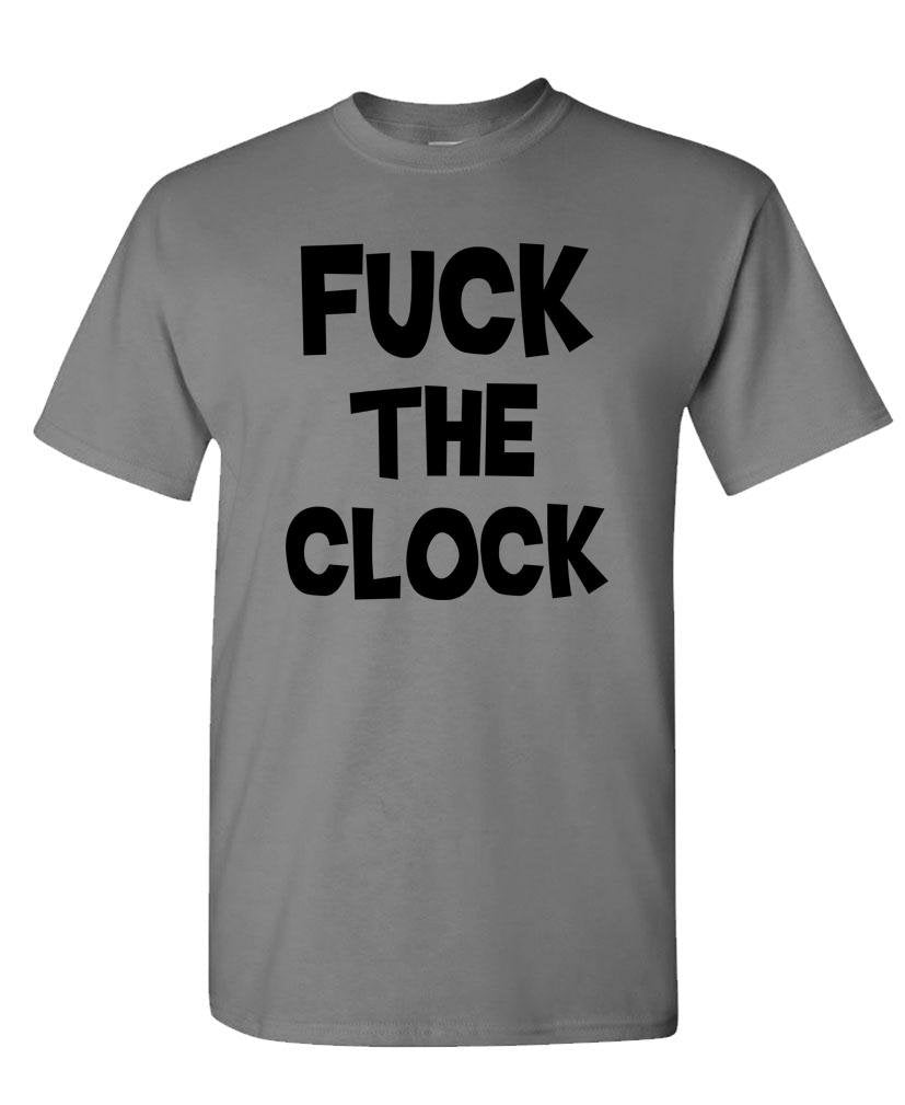 Fuck the Clock — Charcoal T-Shirt — front