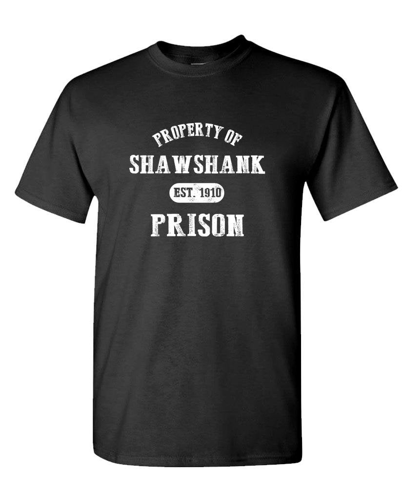 Property of Shawshank Prison — Black T-Shirt — front
