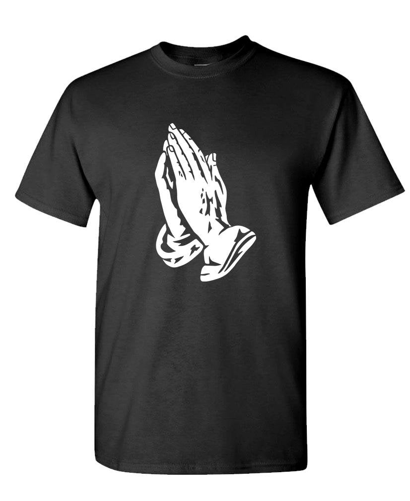 Praying Hands — Black T-Shirt — front