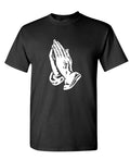 Praying Hands — Black T-Shirt — front