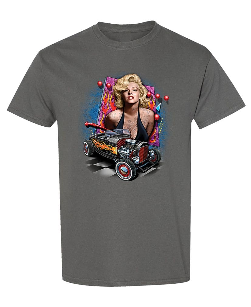 Marilyn Hot Rod — Charcoal T-Shirt — front