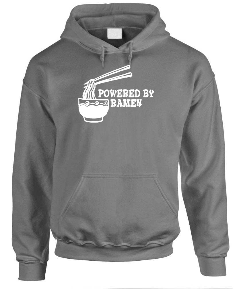 Powered by Ramen — Charcoal Hoodie — front