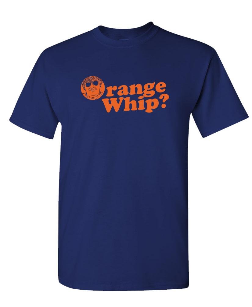 Orange Whip — Navy T-Shirt — front