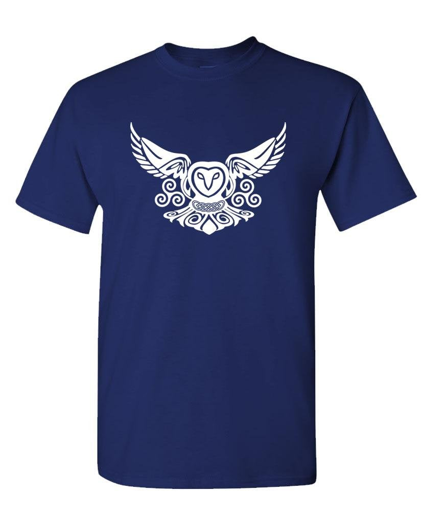 Celtic Owl — Navy T-Shirt — front