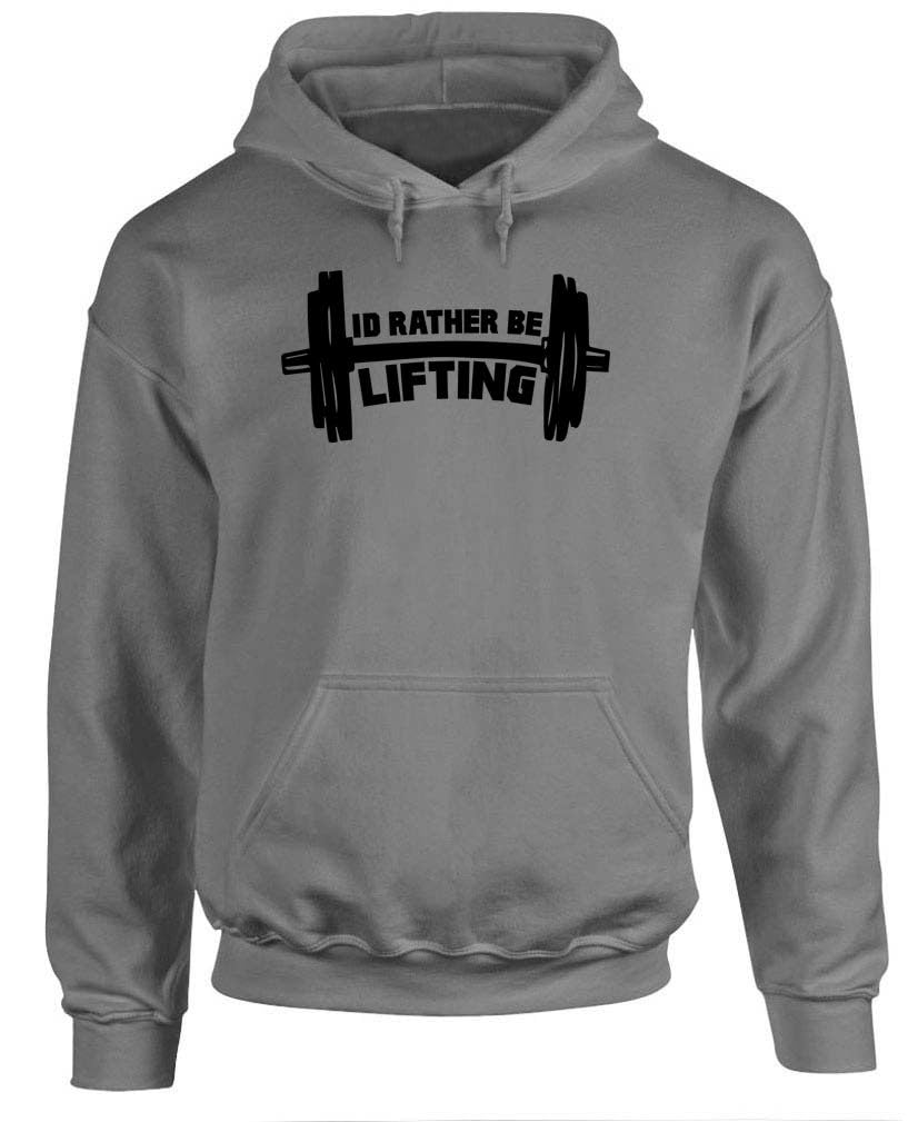 I'd Rather Be Lifting — Charcoal Hoodie — front