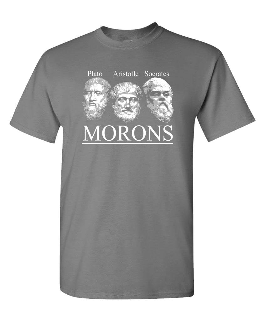 Morons Philosophers Portraits — Charcoal T-Shirt — front