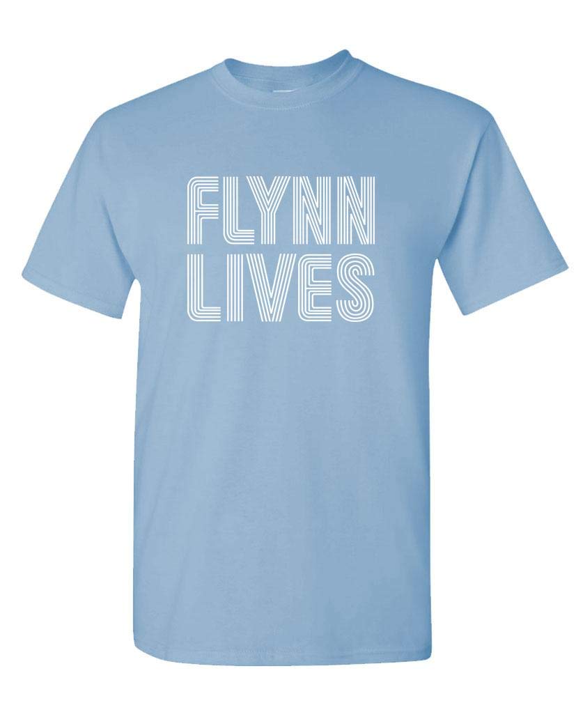 Flynn Lives — Light Blue T-Shirt — front