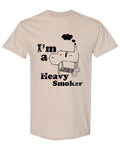 I'm a Heavy Smoker BBQ — Sand T-Shirt — front