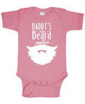 Daddy's Little Beard Puller — Pink Infant Bodysuit — front