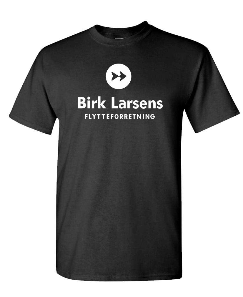 Birk Larsens Moving Service — Black T-Shirt — front