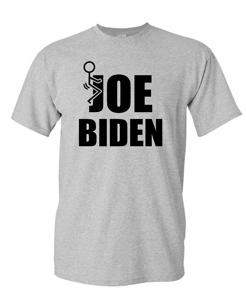 Joe Biden Stick Figure — Sport Gray T-Shirt — front