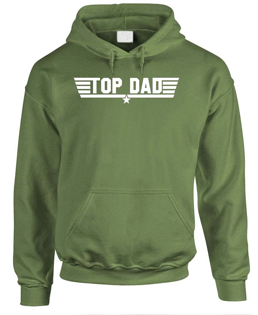 Top Dad — Military Green Hoodie — front