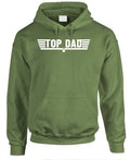 Top Dad — Military Green Hoodie — front