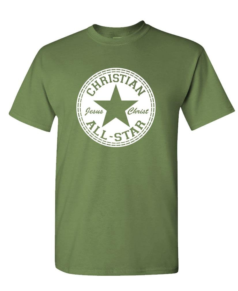 Christian All-Star — Military Green T-Shirt — front