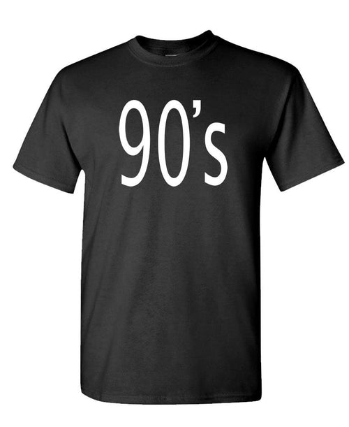 90s Lettering — Black T-Shirt — front