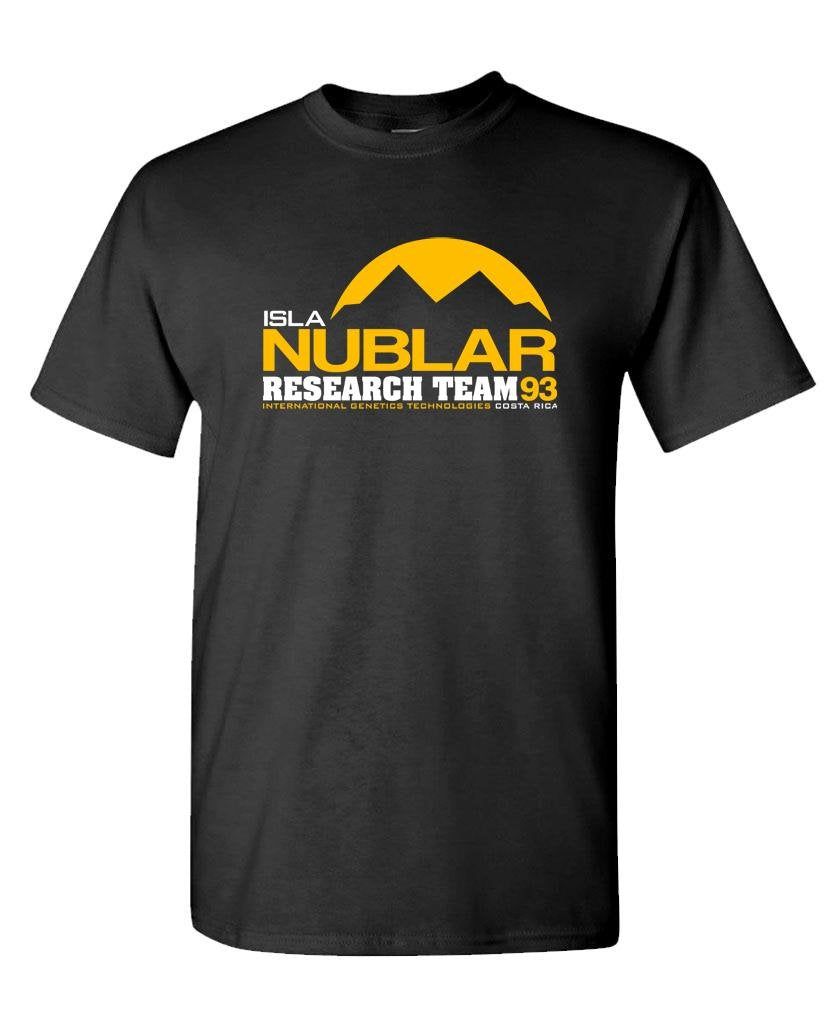 Isla Nublar Research Team 93 — Black T-Shirt — front