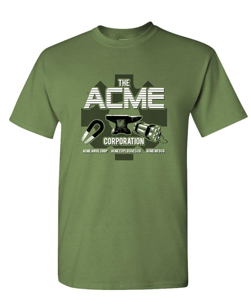 The Acme Corporation — Military Green T-Shirt — front