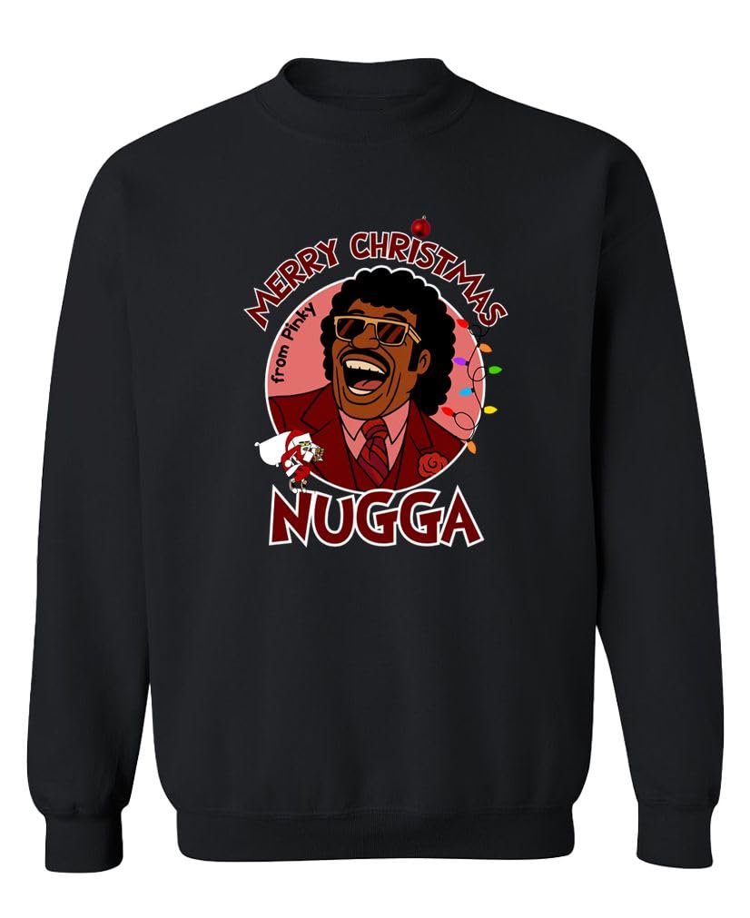Merry Christmas Nugga — Black Sweatshirt — front