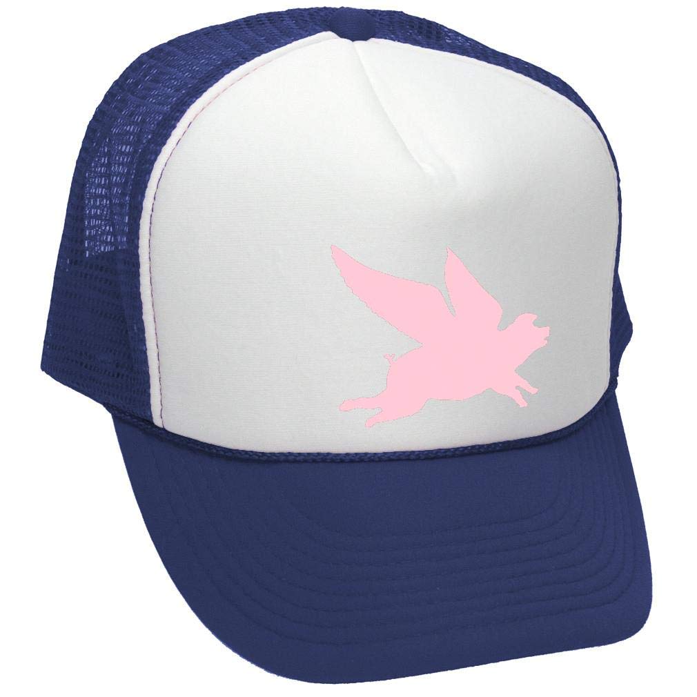 Flying Pig — Navy Trucker Hat — front