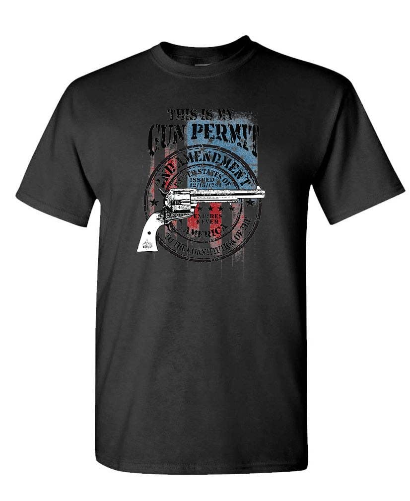 This Is My Gun Permit — Black T-Shirt — front