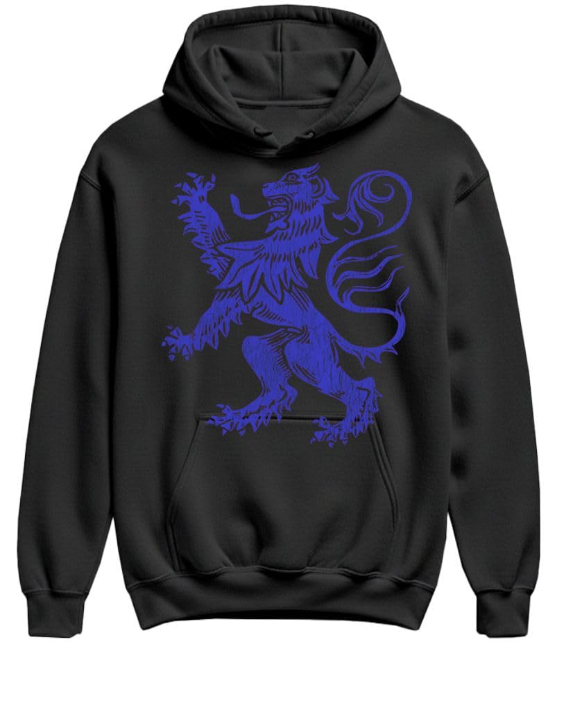 Scottish Lion Rampant — Black Hoodie — front