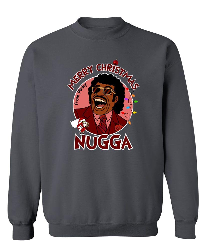 Merry Christmas Nugga — Charcoal Sweatshirt — front