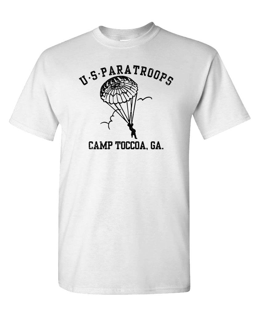 US Paratroops Camp Toccoa — White T-Shirt — front
