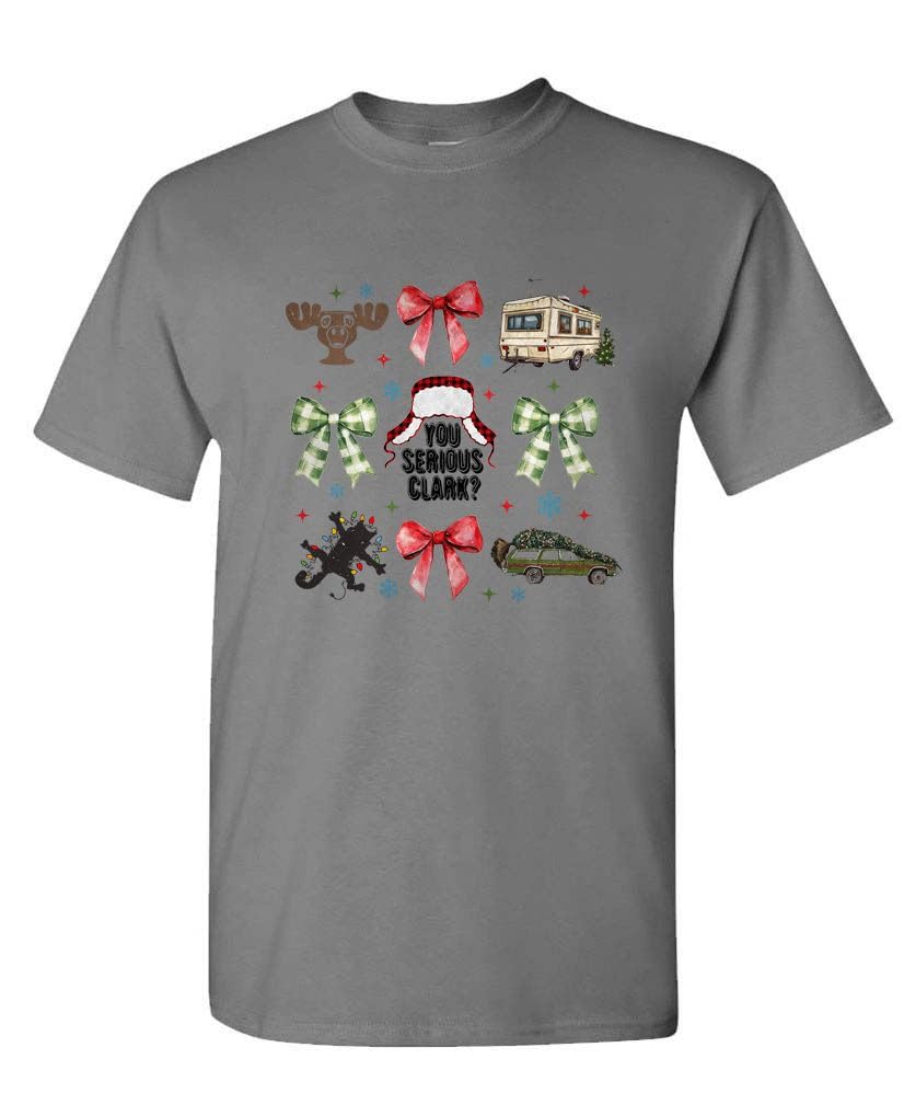 Griswold Christmas You Serious Clark? Funny — Charcoal T-Shirt — front