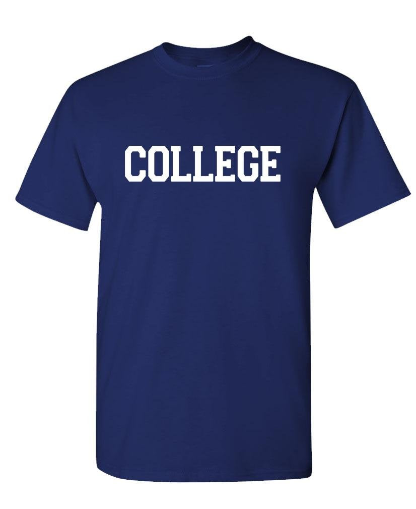 College Block Letters — Navy T-Shirt — front